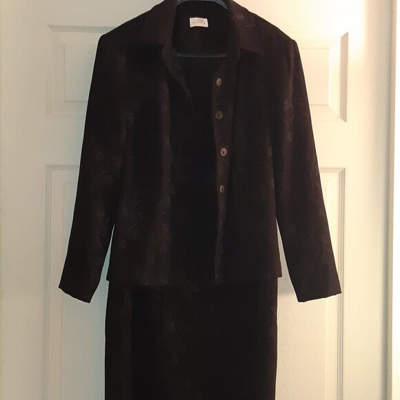 Cleo SZ 10 Black 2 Piece Jacket & Sleeveless Tank Dress - Picture 1 of 15